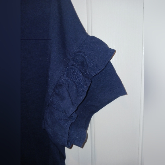 Blue Ruffle Sleeve Tee - Picture 2 of 4